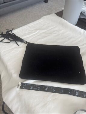 Black Suede Wristlet Clutch - Minimal Men's Bag